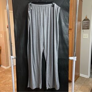 Lauren Ralph Lauren 2X Women's Gray Striped Wide-Leg Lounge Pants Comfy Relaxed